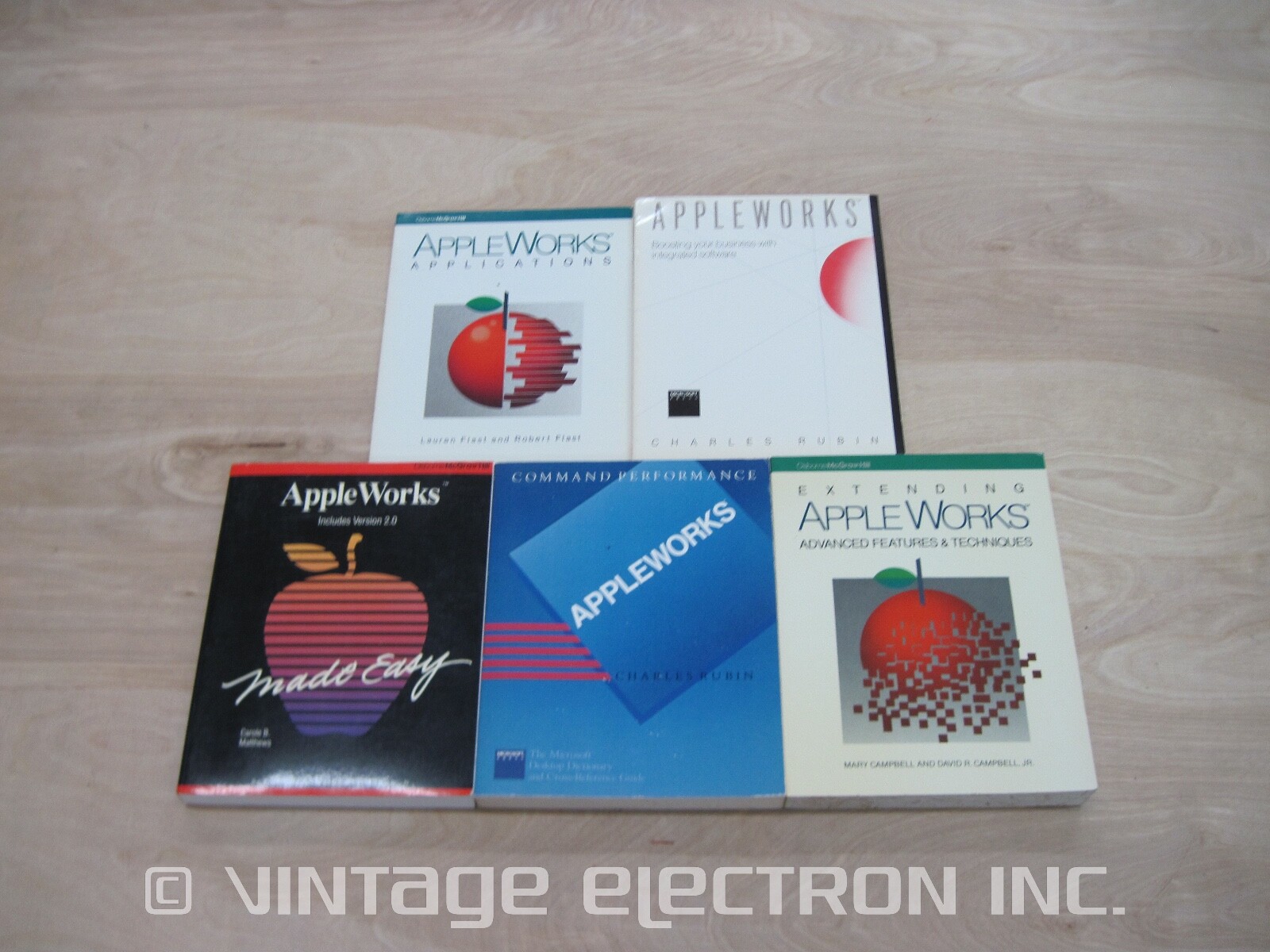 Apple II – (5) Appleworks Softcover Books – Various Authors