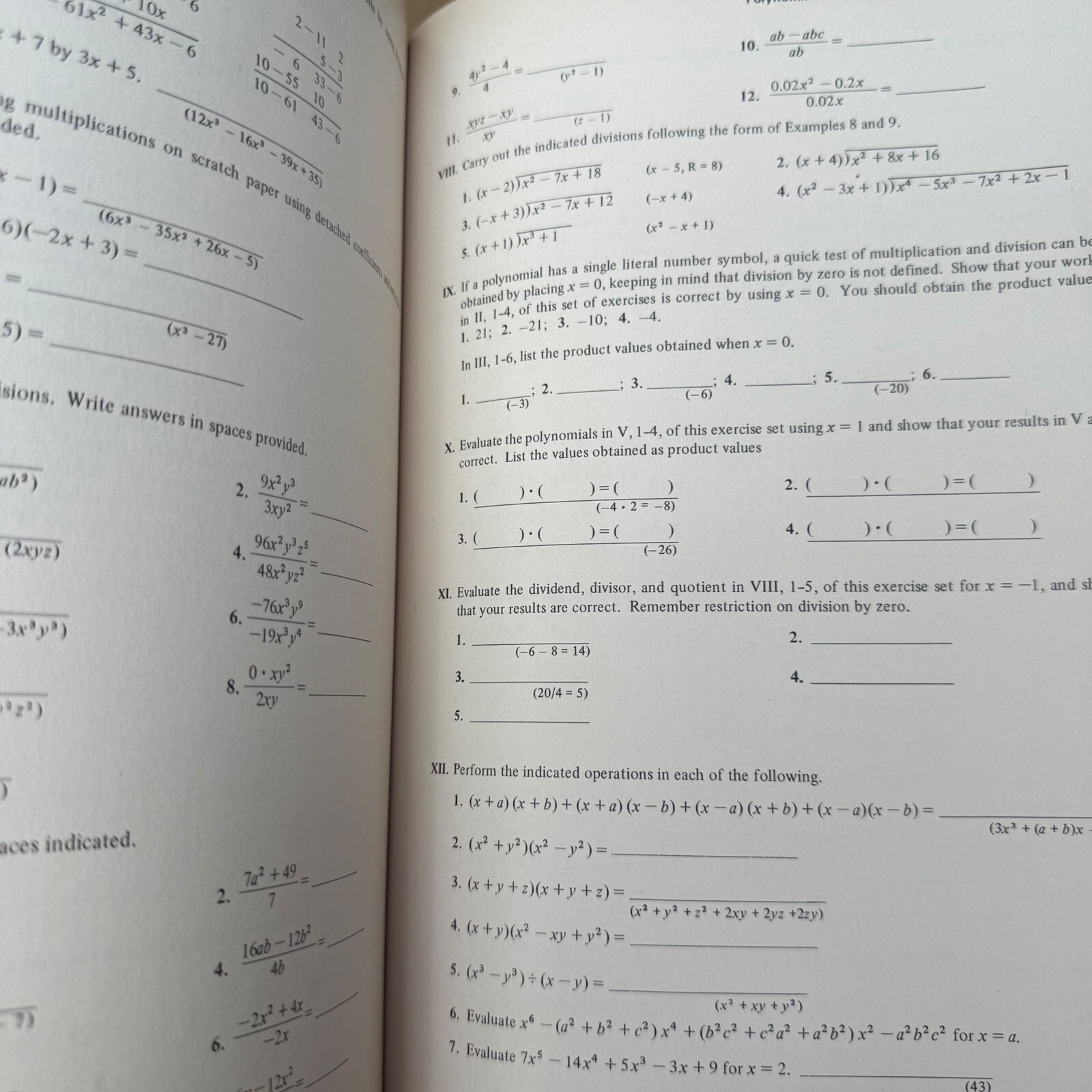 Basic Mathematics Review Textbook Arithmetic Algebra Workbook Third Ed