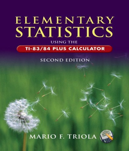 Elementary Statistics Using the Ti-83/84 Plus Calculator Mario F Triola
