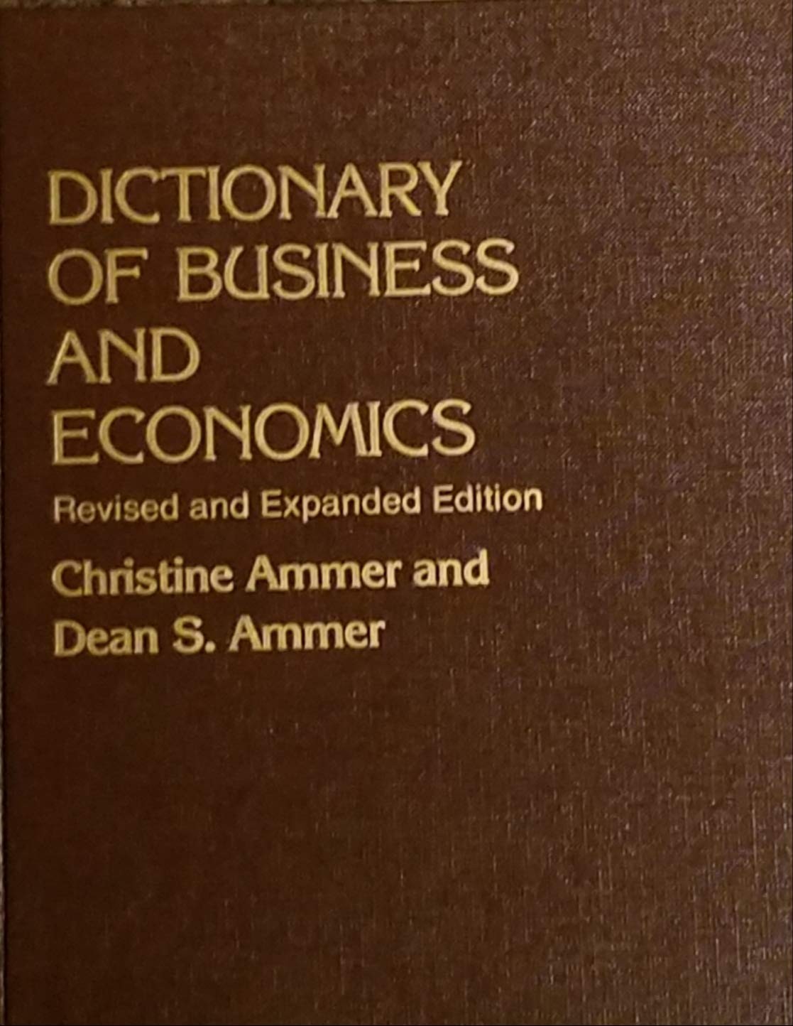 Dictionary of Business and Economics