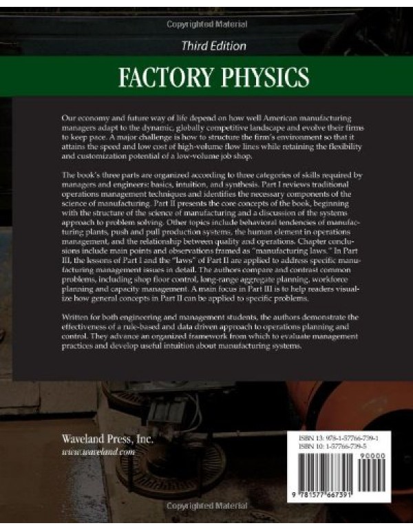 Factory Physics, 3rd Edition by Wallace J. Hopp &a…