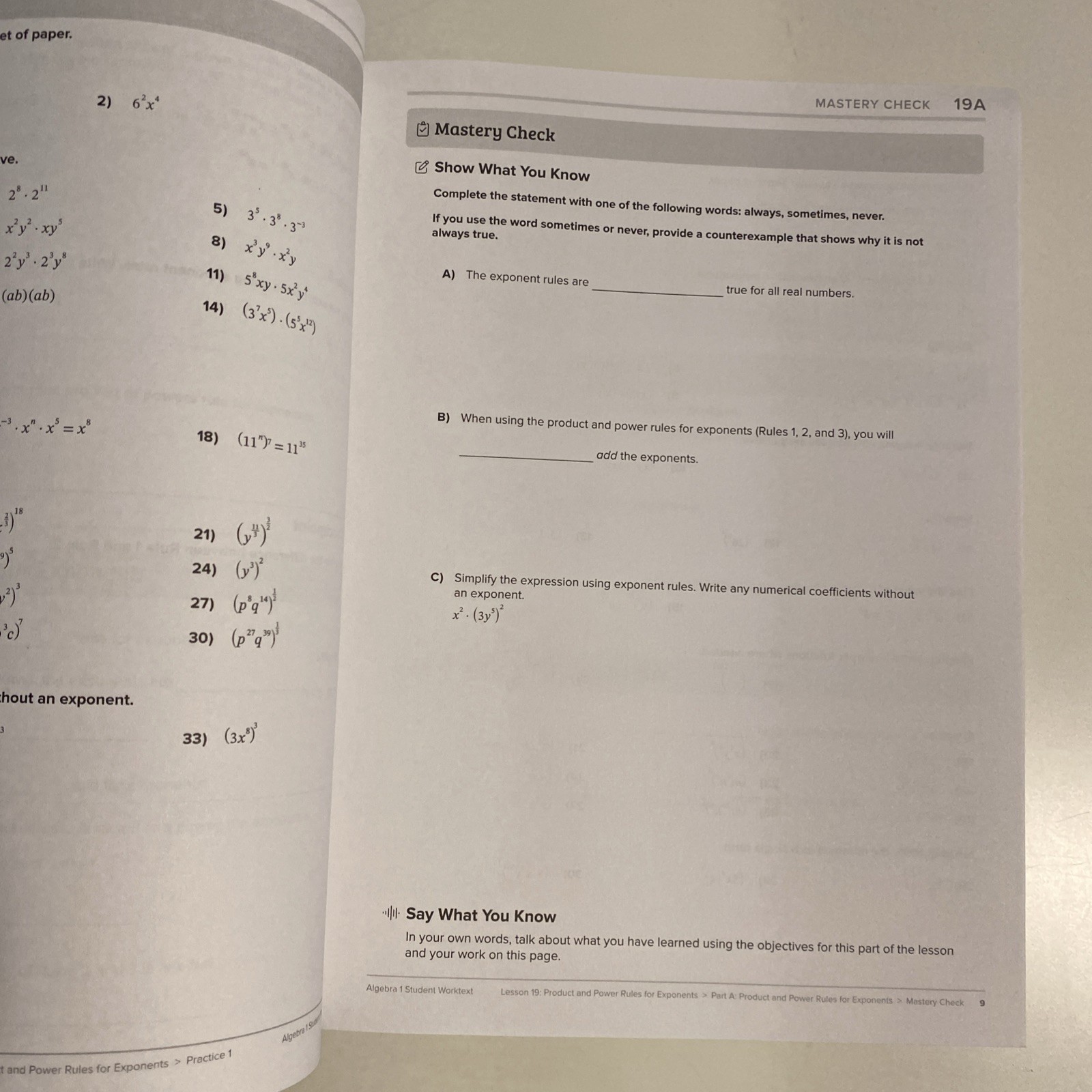 # Math U See Algebra 1 Principles Student Worktext Book A & B Plus Test