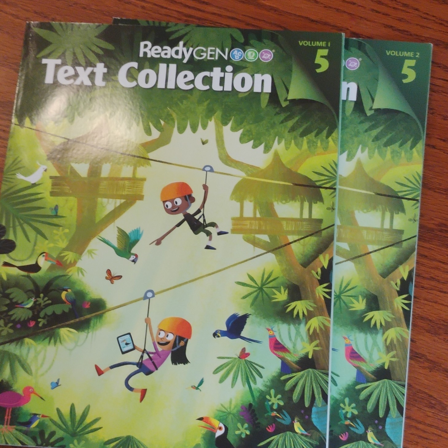 Pearson ReadyGEN Text Collection Grade 5 Vol. 1 & 2 Textbook Set