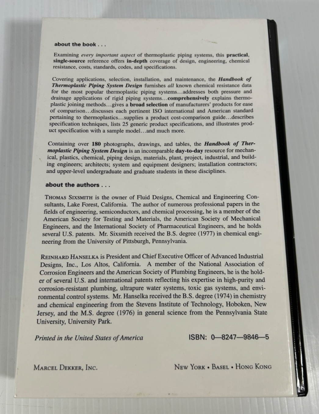 Handbook of Thermoplastic Piping System Design 1997