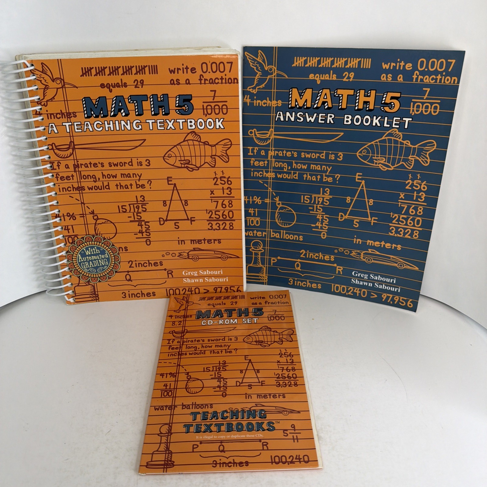Teaching Textbooks Math 5 – Textbook, Answer Booklet, & CD-ROM Set