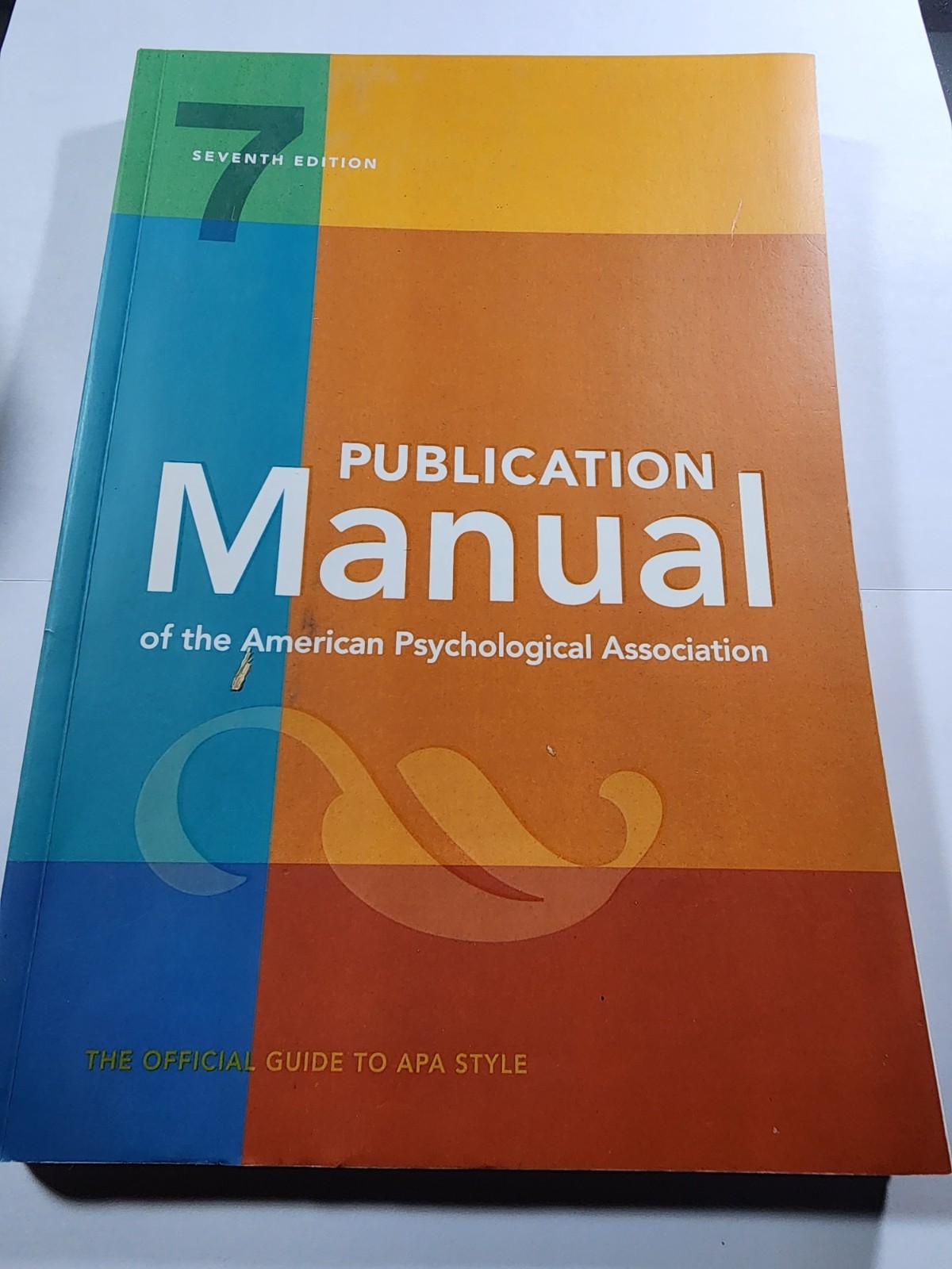Publication Manual (OFFICIAL) 7th Edition of the American Psychological. VG+ B7