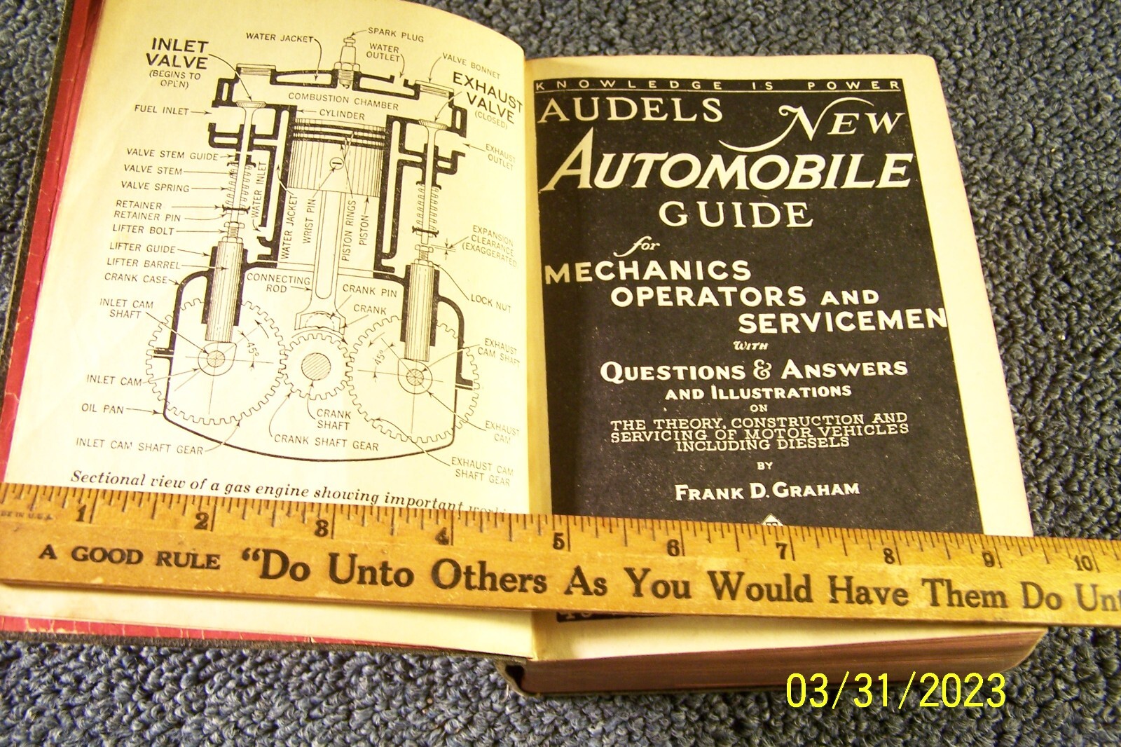 Audels New Automobile Guide–1942–1600 pages –front bumper -to-taillights-an 8