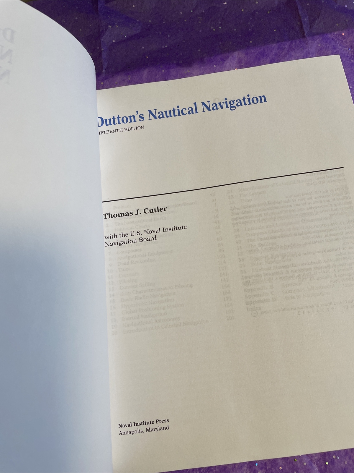 Dutton’s Nautical Navigation by Thomas J. Cutler (2003, Hardcover) 15 Th Edition