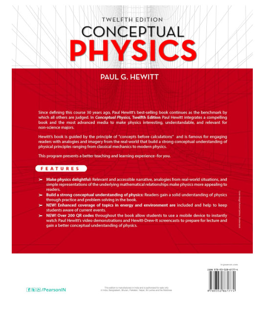 Conceptual Physics 12th Edition Paul G. Hewitt, Great condition