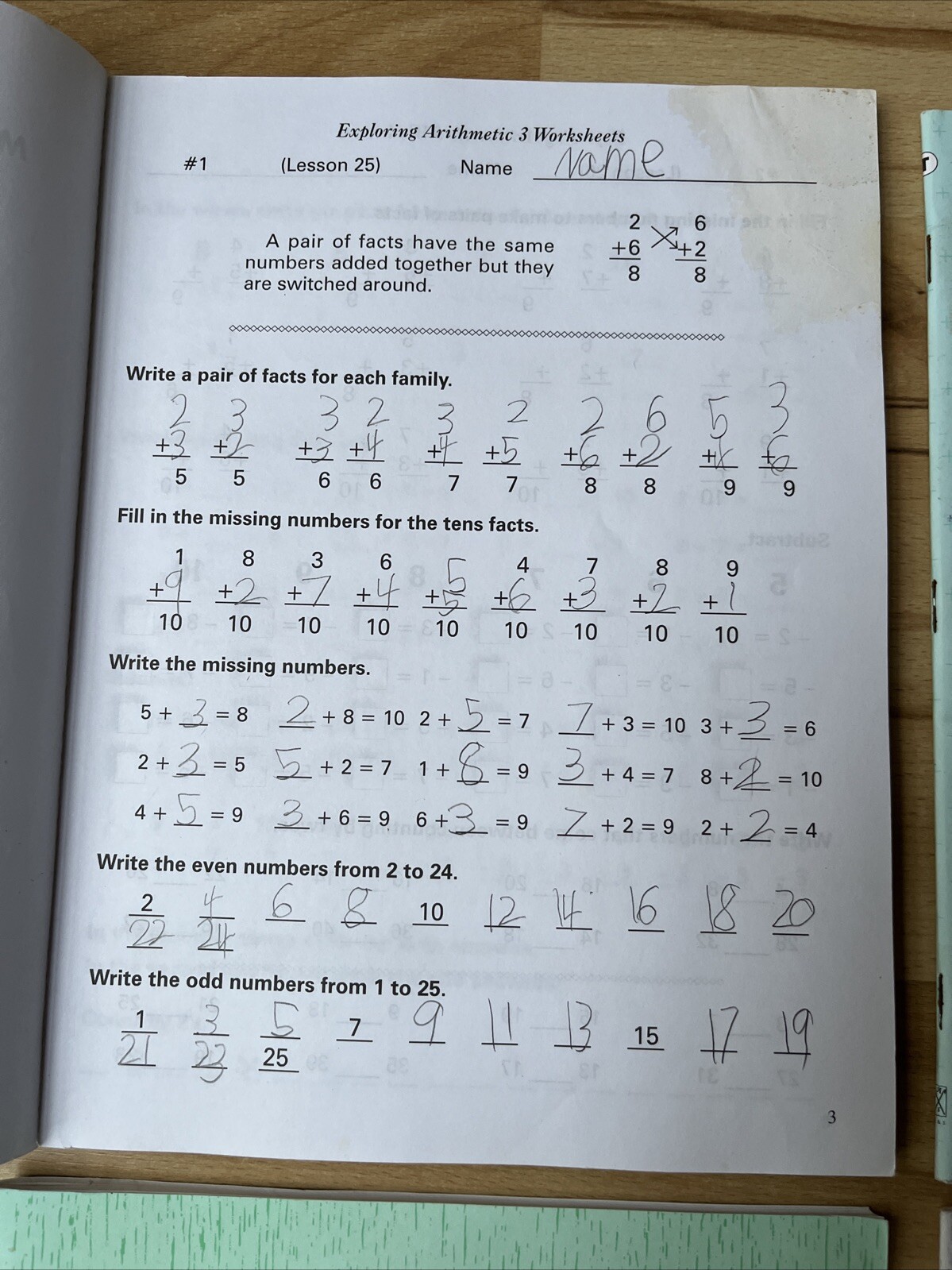 Rod and Staff Grade 3 Exploring Arithmetic Beginning Wisely English Worksheets