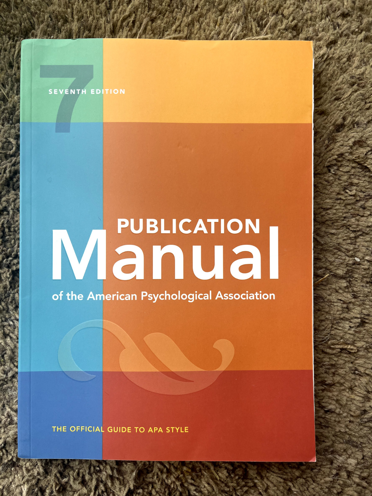 Publication Manual (OFFICIAL) 7th Edition of the American Psychological…