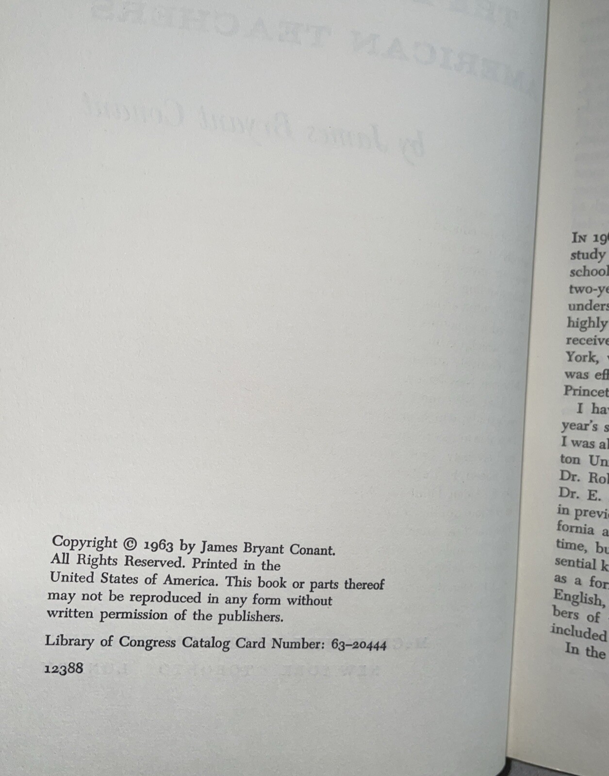 The Education Of American Teachers By James B Conant 1963 HCDJ Vintage Book