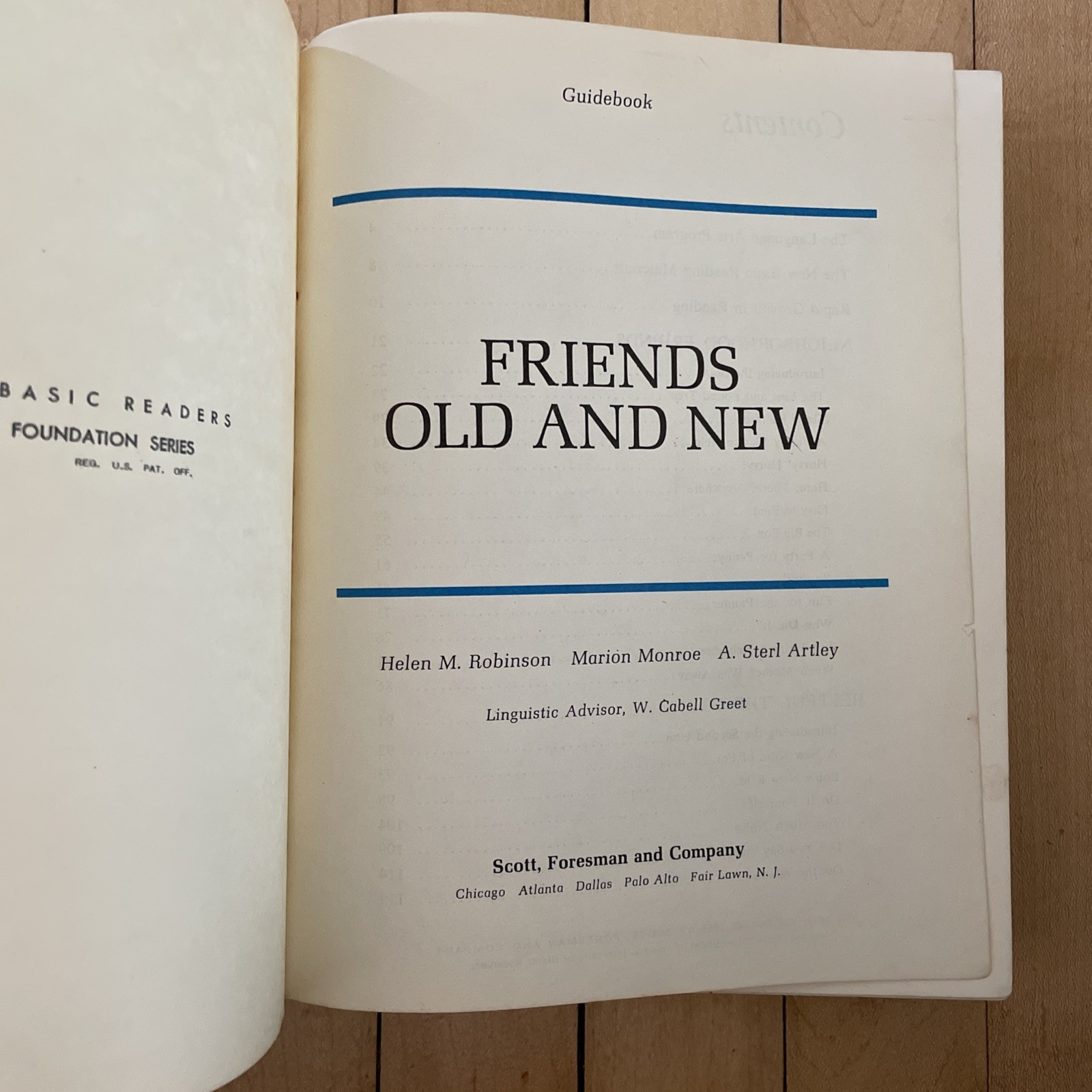 More Friends Old And New By New Basic Readers (1963 Hardcover) Teacher’s Edition