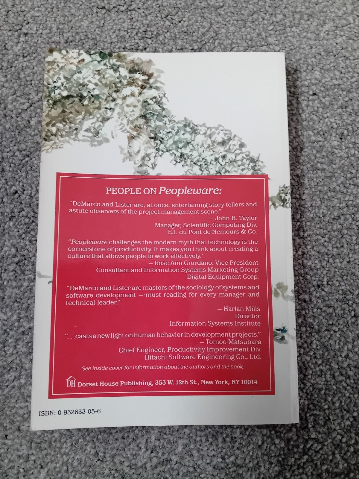 Peopleware: Productive Projects and Teams – DeMarco & Lister (Paperback) 1st Ed