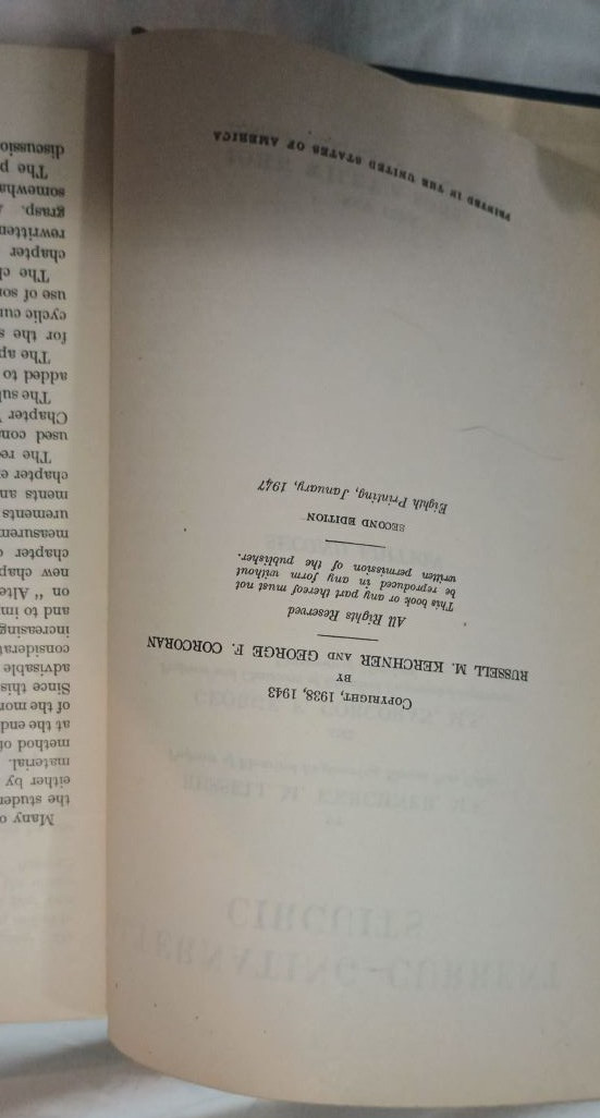 1947 Textbook Alternating-Current Circuits 2nd Edition by Kerchner — Hardcover