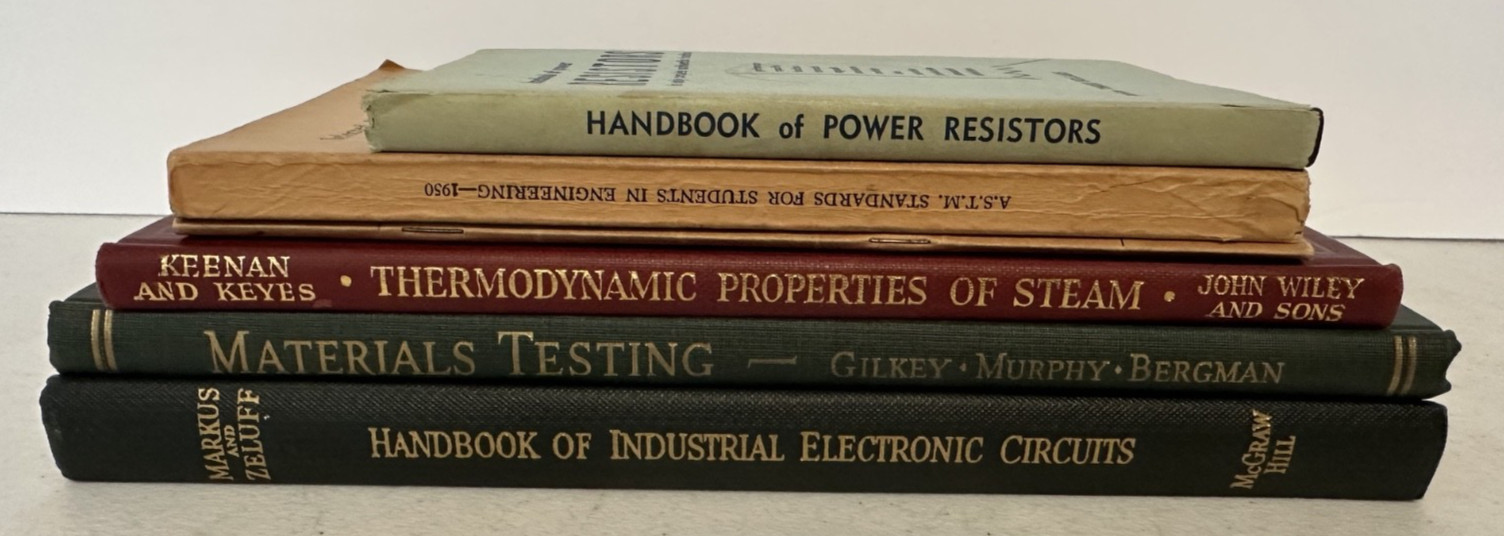 Lot 6 vintage 1940s engineering science radar resistors electronic thermodynamic