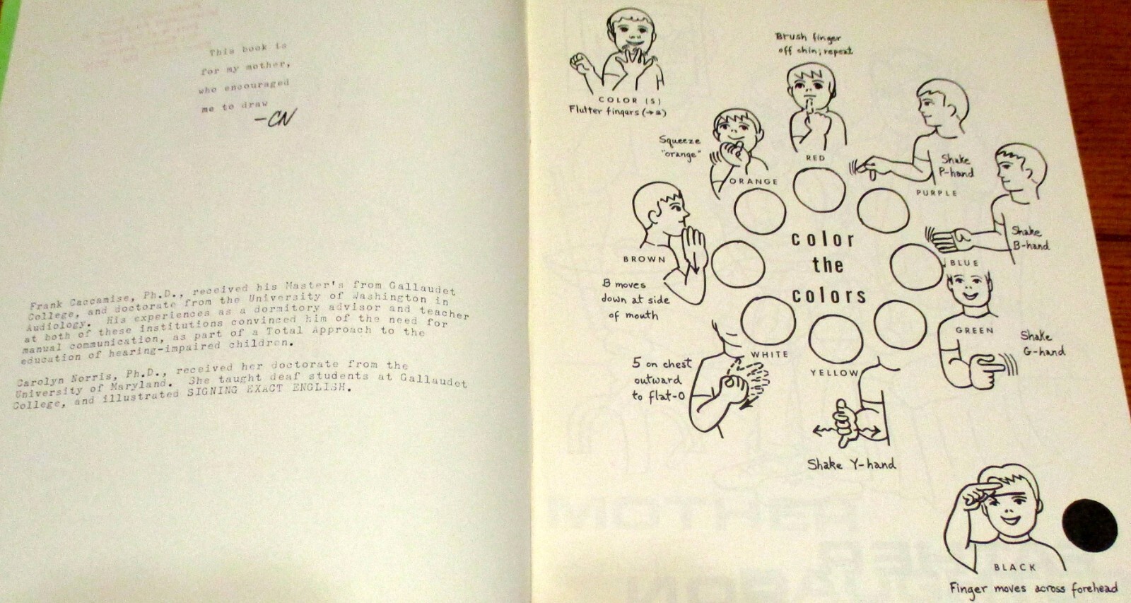 1973 Home in Signs and Animals in Signs Deaf Learning Children Books 44 Pages