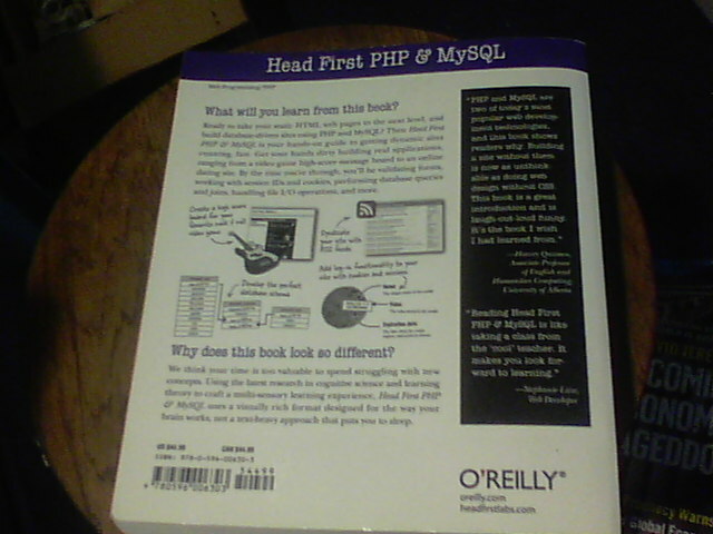 Head First: Head First PHP and MySQL by Michael Morrison and Lynn Beighley…