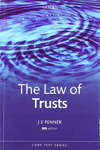 The Law of Trusts (Core Text) (Core Tex… by Penner, James Paperback / softback