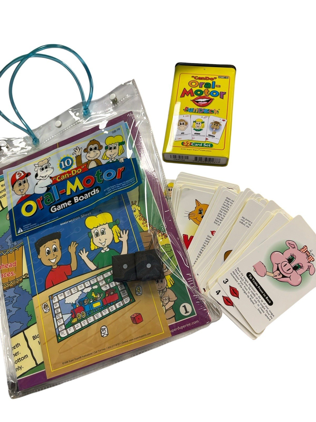 “Can Do” Oral-Motor Fun Deck 52 In Tin + Board Games Super Duper Publications