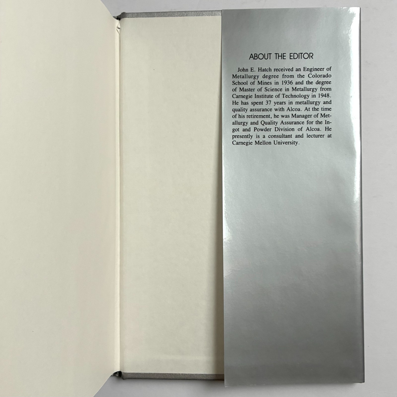 Aluminum Properties and Physical Metallurgy John E Hatch 1984 HC / DJ