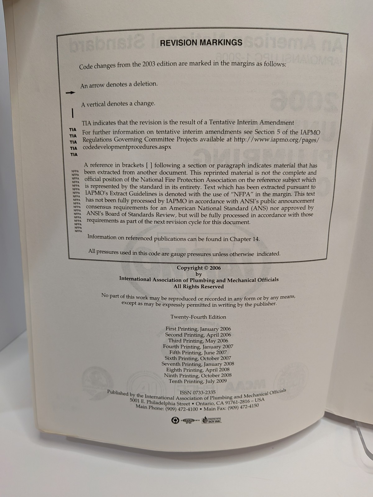 IAPMO Uniform Plumbing Code (UPC) 2006 An American National Standard