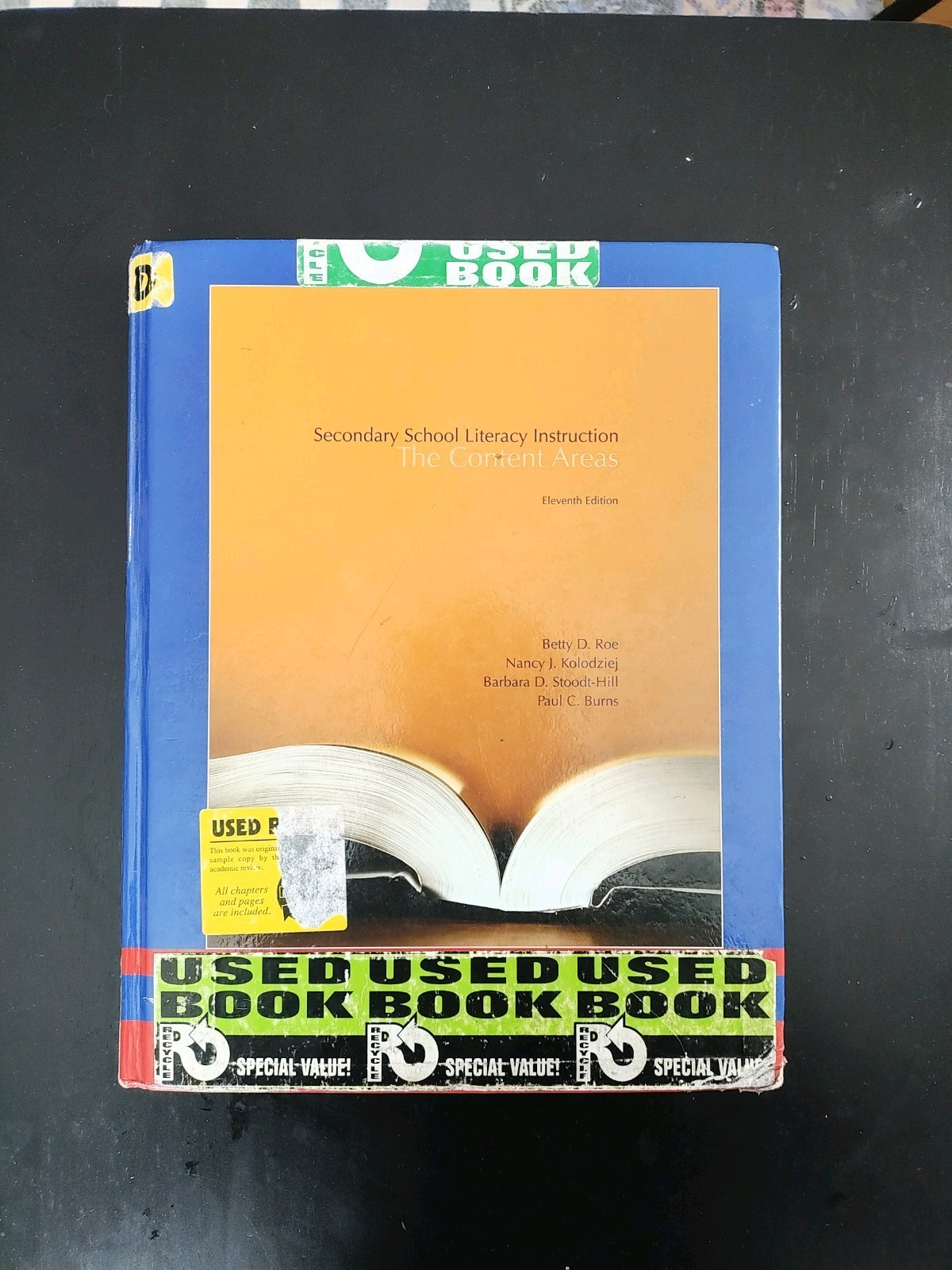 Secondary School Literacy Instruction : The Content Areas, Hardcover by Roe, …