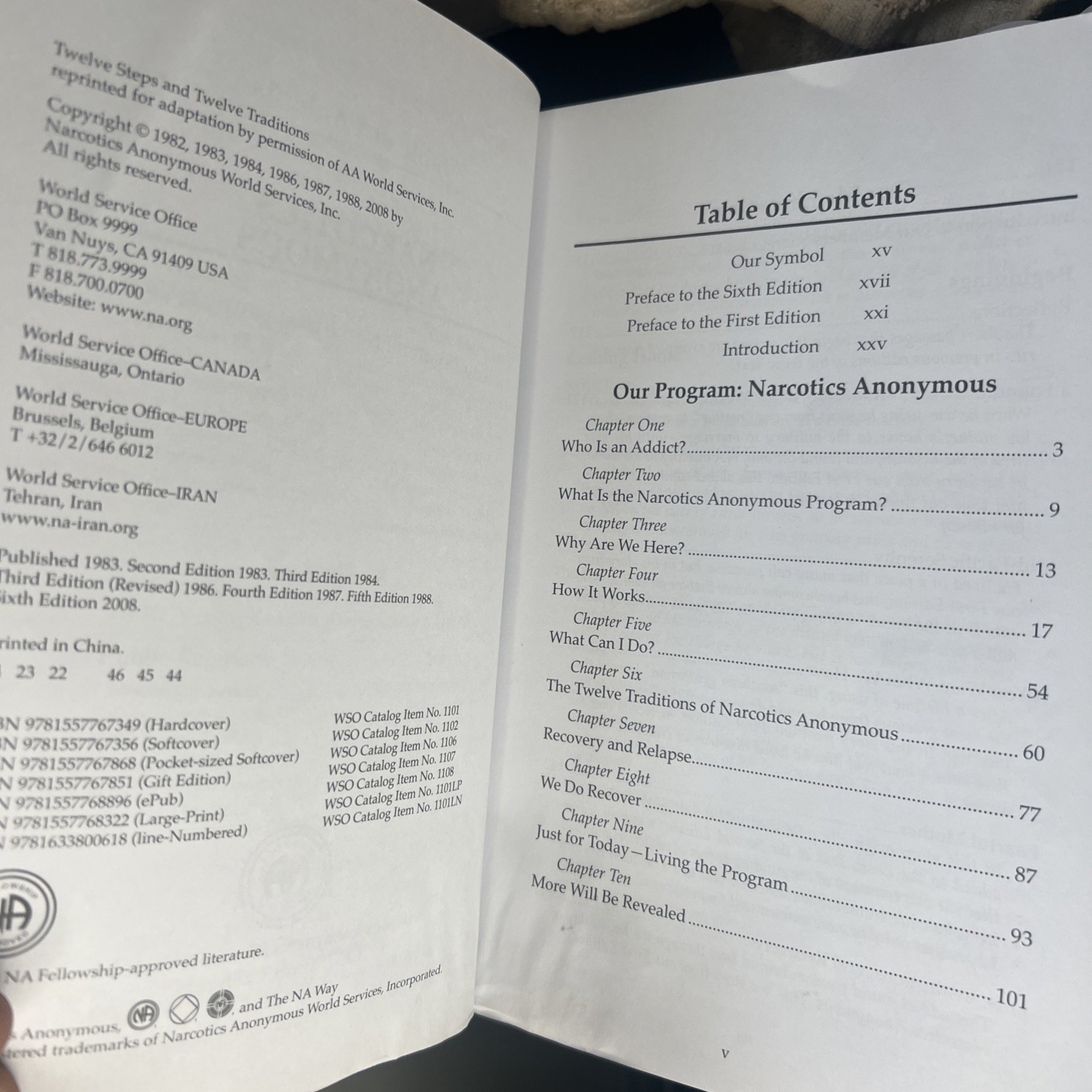 Narcotics Anonymous Basic Text 6th Edition Soft Cover NA 2008 English A1
