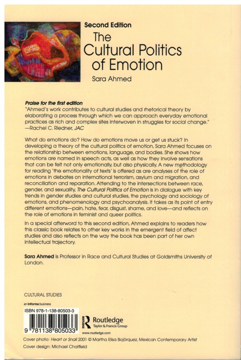 Cultural Politics of Emotion by Sara Ahmed (PB, 2014)