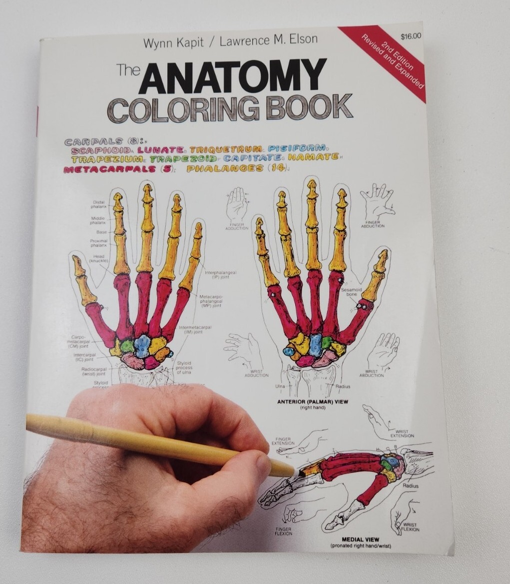 THE ANATOMY COLORING BOOK by Lawrence M. Elson and Wynn Kapit (1997 softcover)