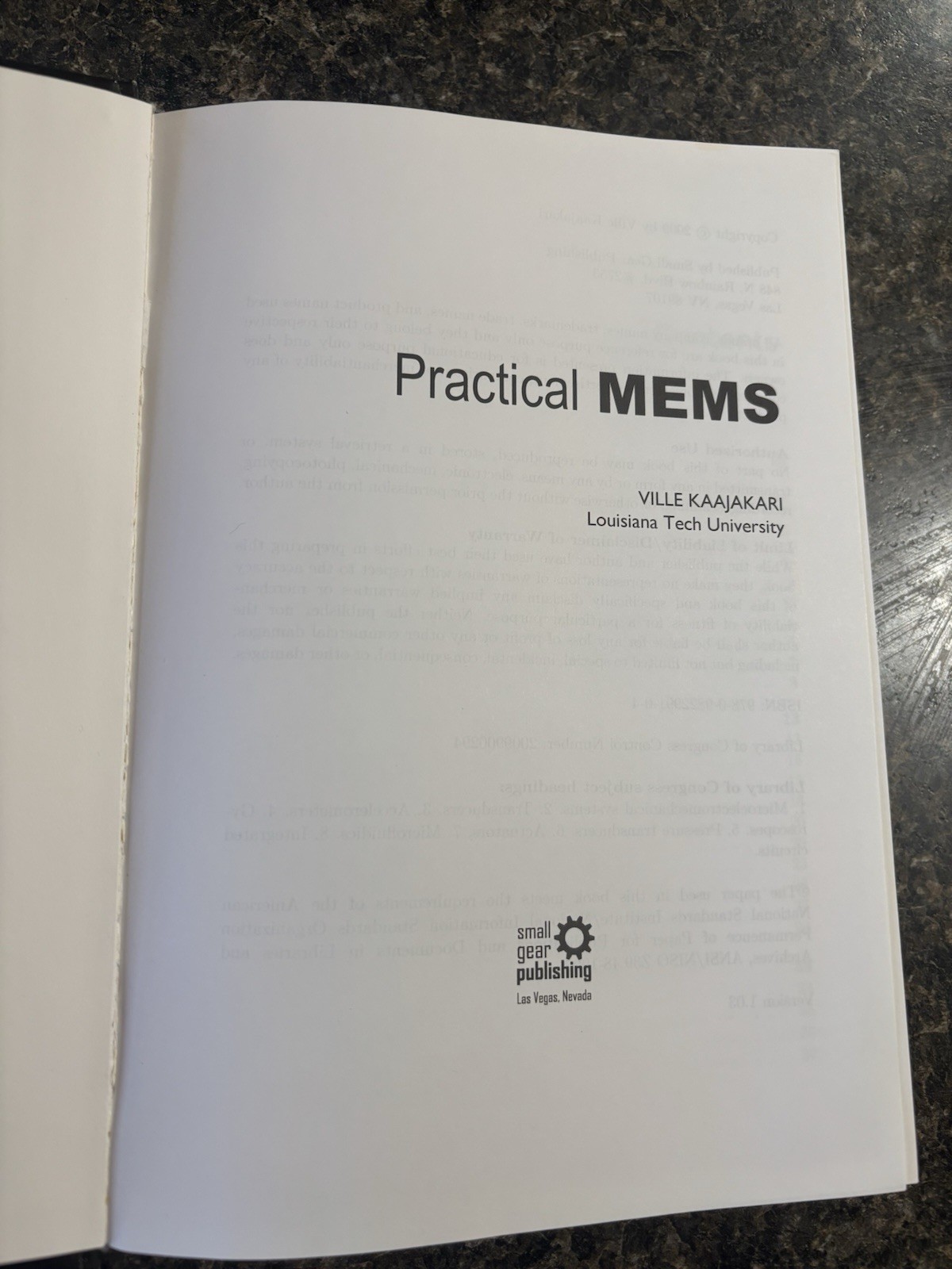 Ville Kaajakari Practical MEMS (Hardback) (UK IMPORT)