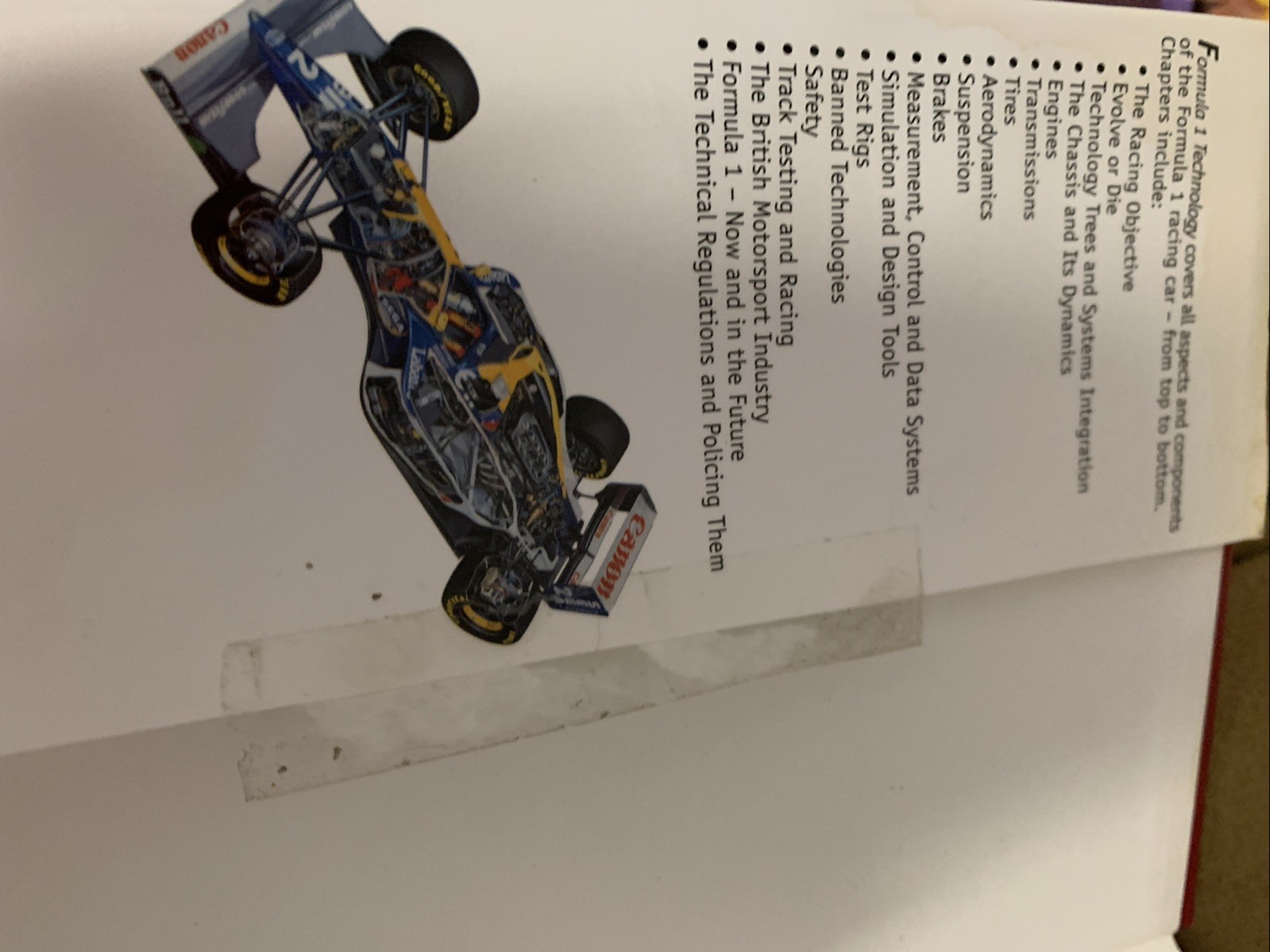 Formula 1 Technology Wright, Peter G. hardcover Acceptable