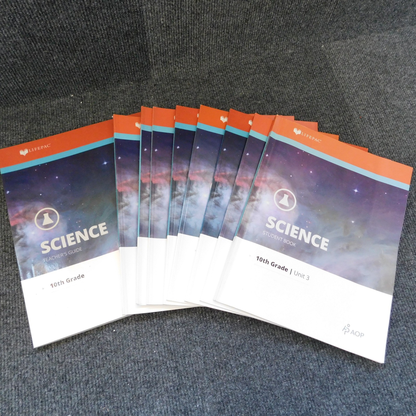 LifePac Grade 10 SCIENCE Teacher Guide, Student 1 – 10 Homeschool (some used)