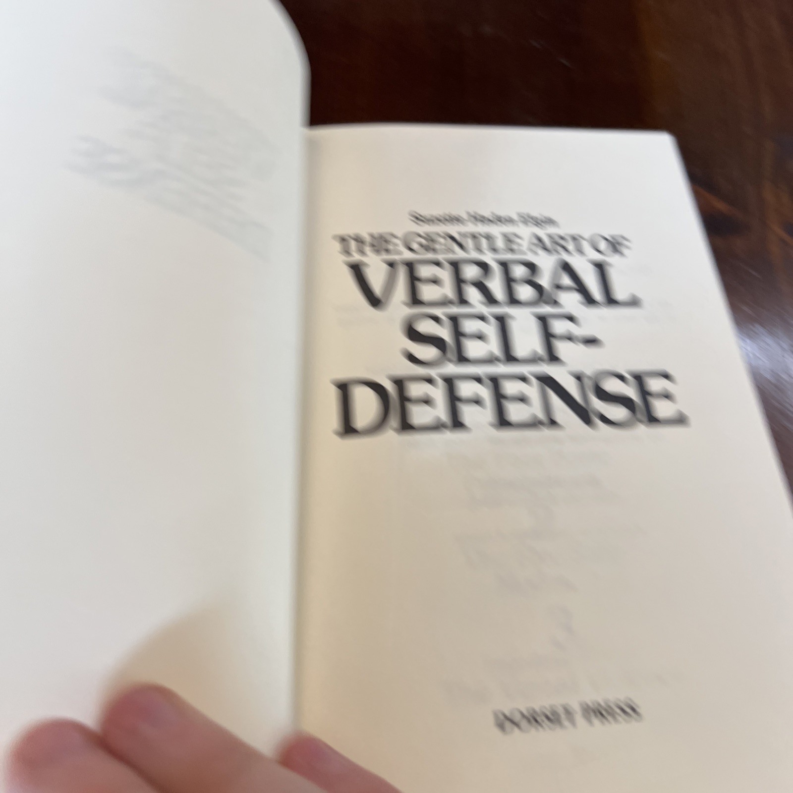 The Gentle Art of Verbal Self-Defense by Suzette Haden Elgin Hardcover Book
