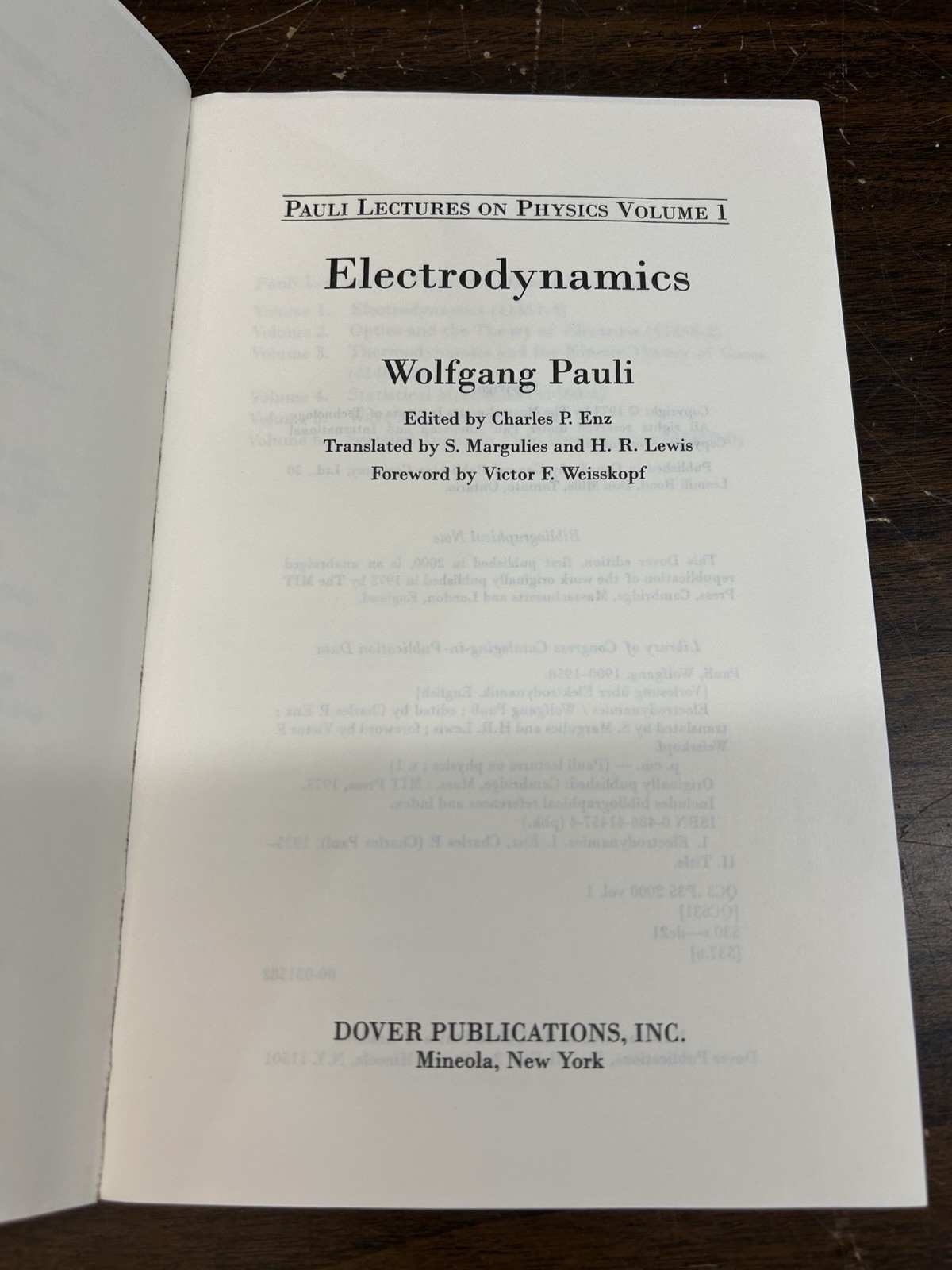 Electrodynamics by Wolfgang Pauli 6 Vol Set Paperbacks