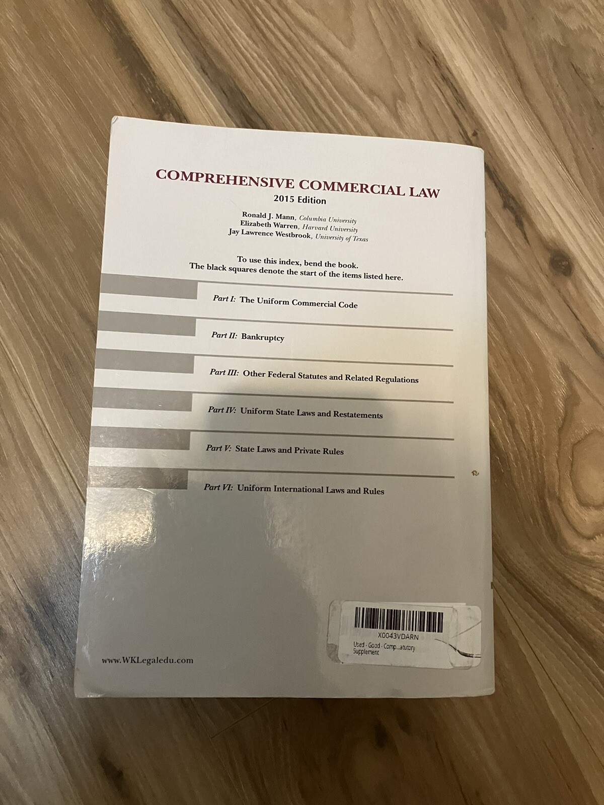 2015 Comprehensive Commercial Law Statutory Supplement. ISBN 9781454859208