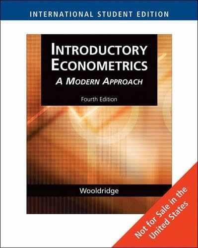 Introductory Econometrics: A – Paperback, by Jeffrey Wooldridge – Very Good