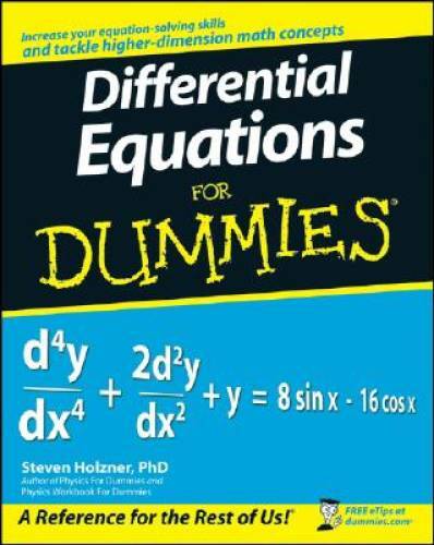 Differential Equations For Dummies – Paperback By Holzner, Steven – VERY GOOD