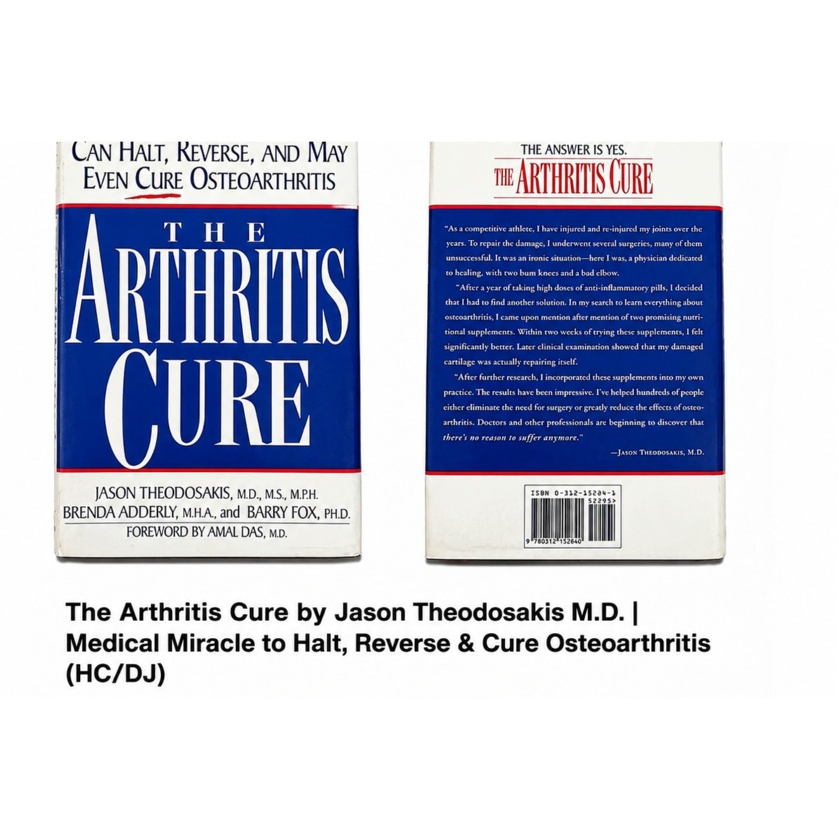 The Arthritis Cure Hardcover Book Jason Theodosakis Osteoarthritis Health Guide