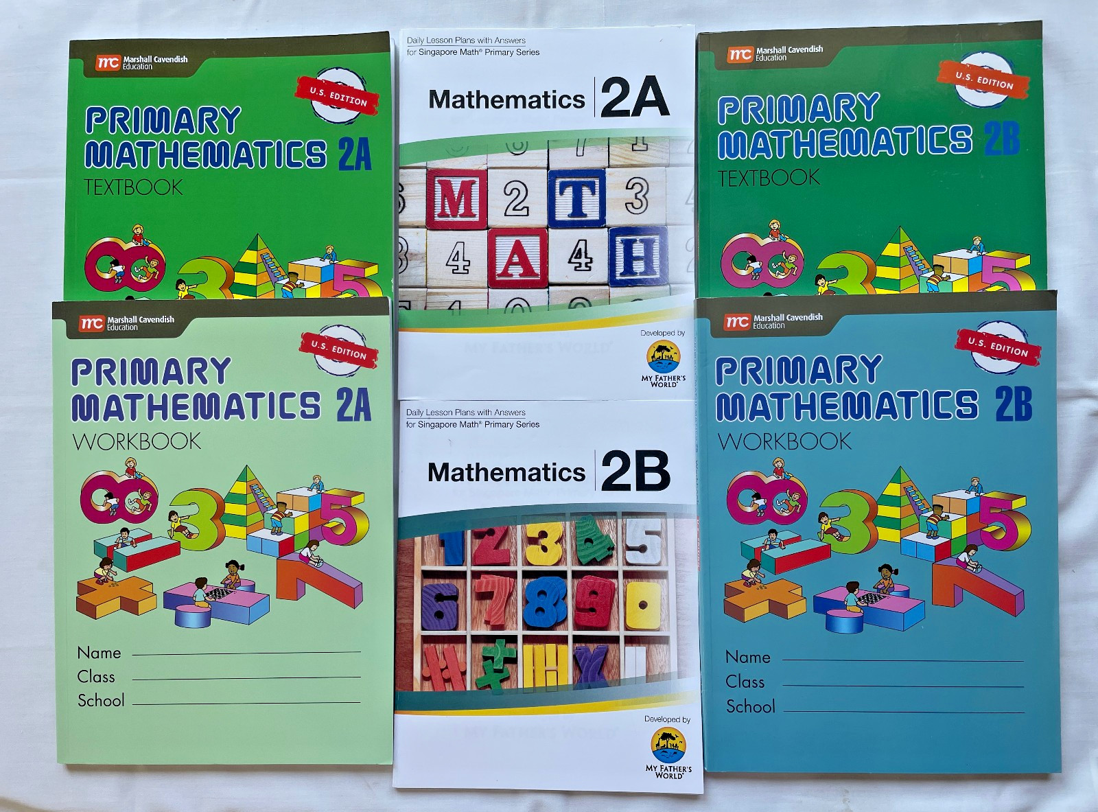 My Fathers World Mathematics 2A & 2B Textbooks Workbooks Teachers Guides, Lot 6