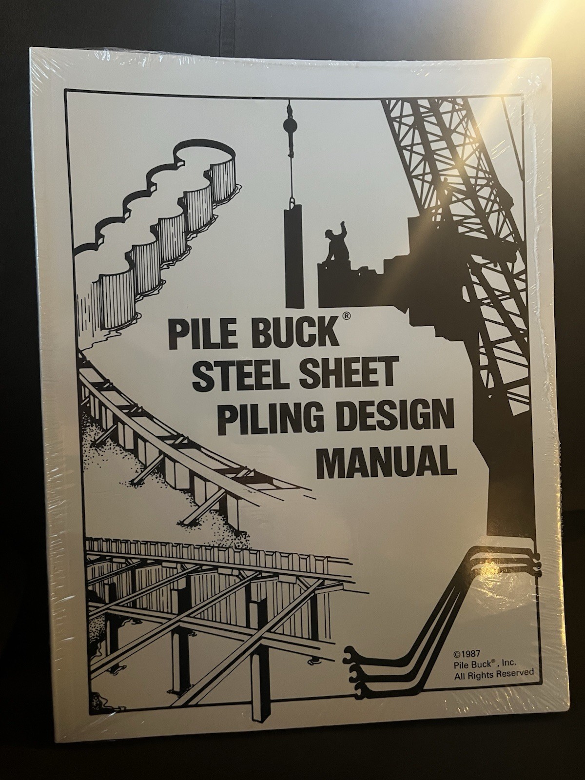 PILE BUCK STEEL SHEET PILING DESIGN MANUAL 1987 Vintage Book New