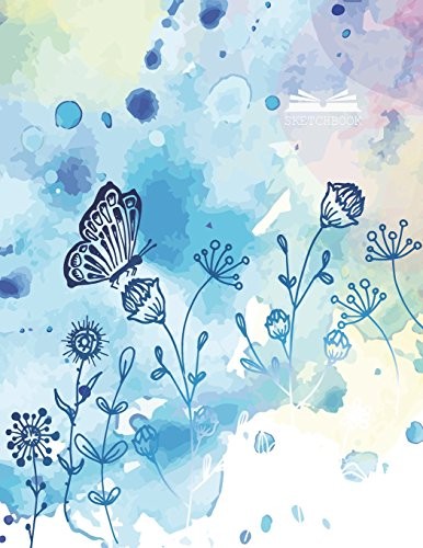 SKETCH BOOK: BUTTERFLY LOVE FLOWER COVER (8.5 X 11) INCHES By Char Story **NEW**
