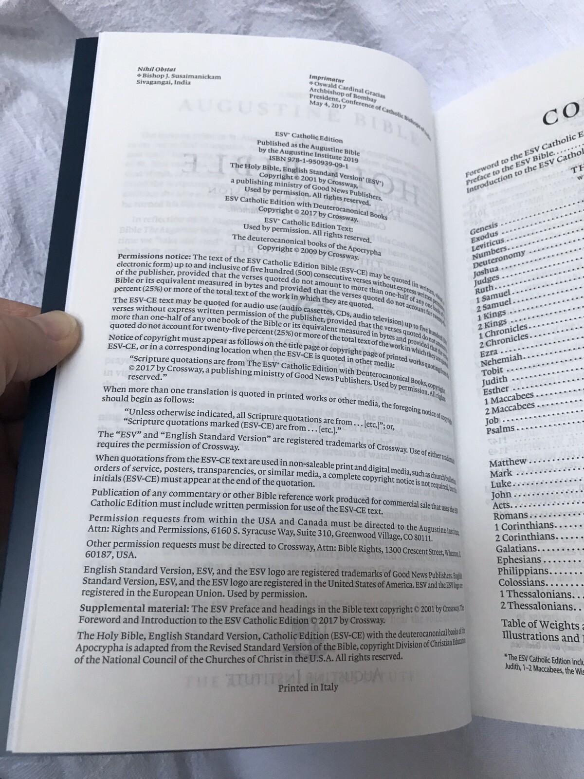 The Augustine Bible Catholic Ed. Translation ESV with Foil Stamped Slipcase 2019
