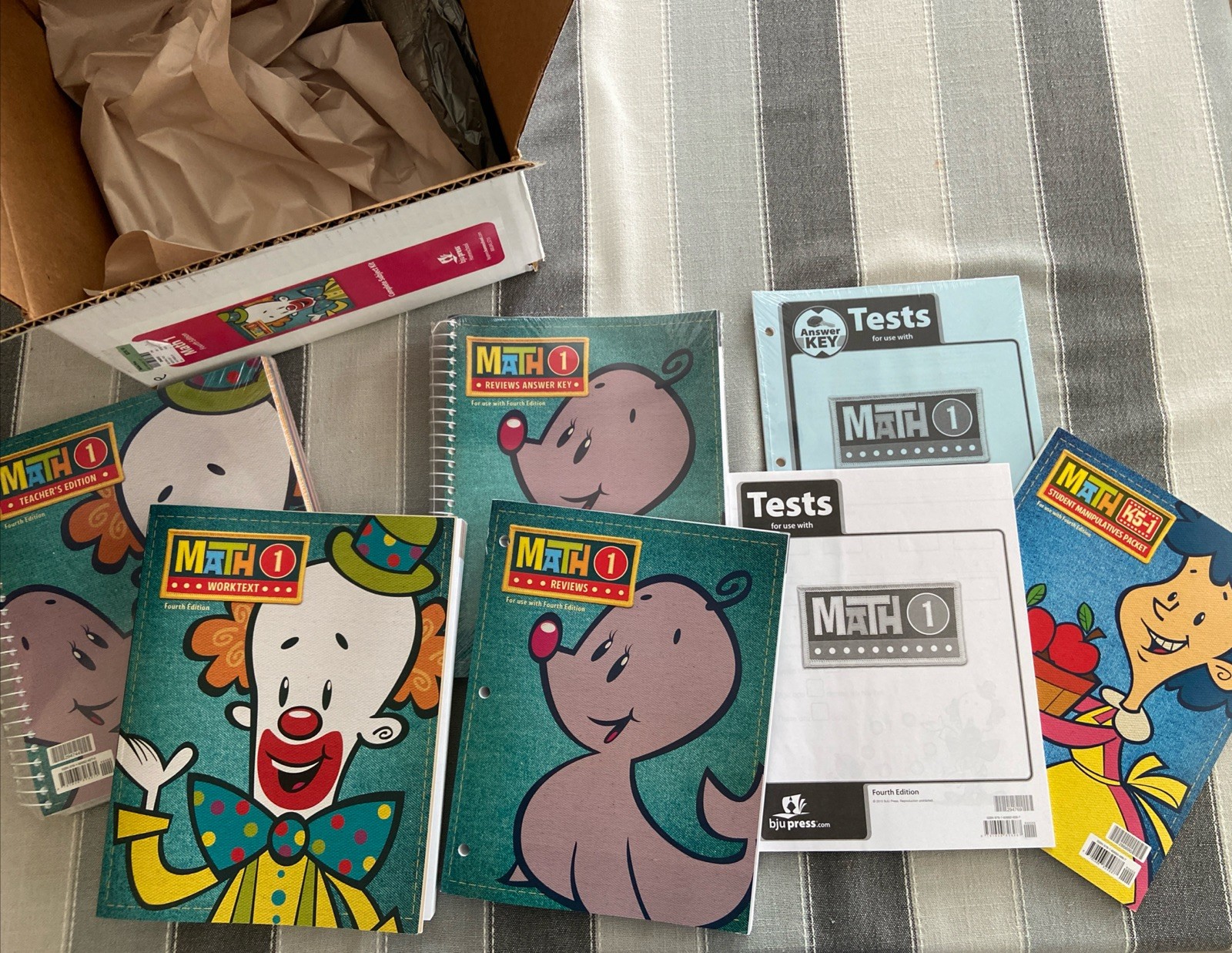 NEW BJU Press Bob Jones 1st grade MATH 1 Complete Subject Kit 4th ed BoxSet +CD