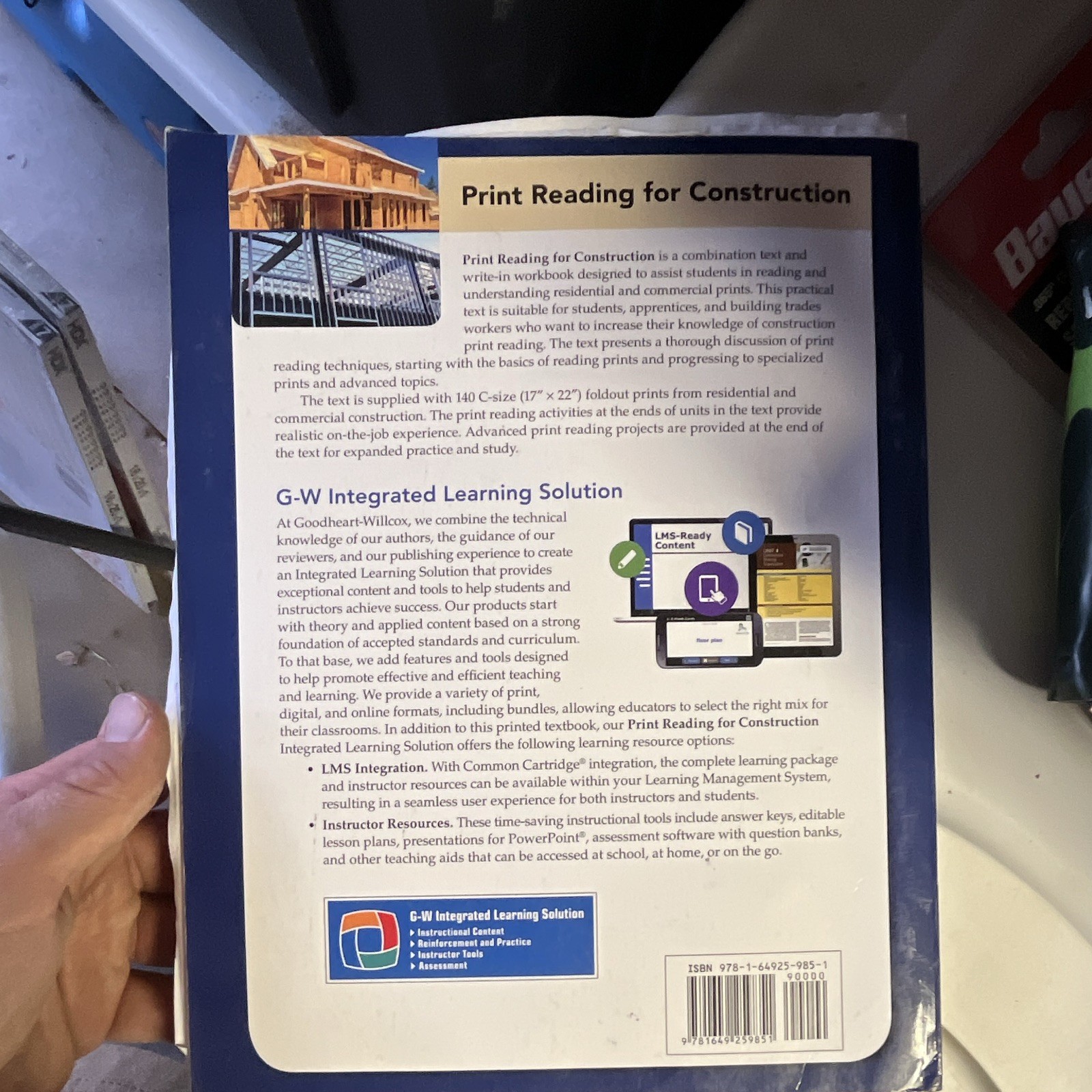Goodheart-Willcox Print Reading for Construction 8th Ed Write-in