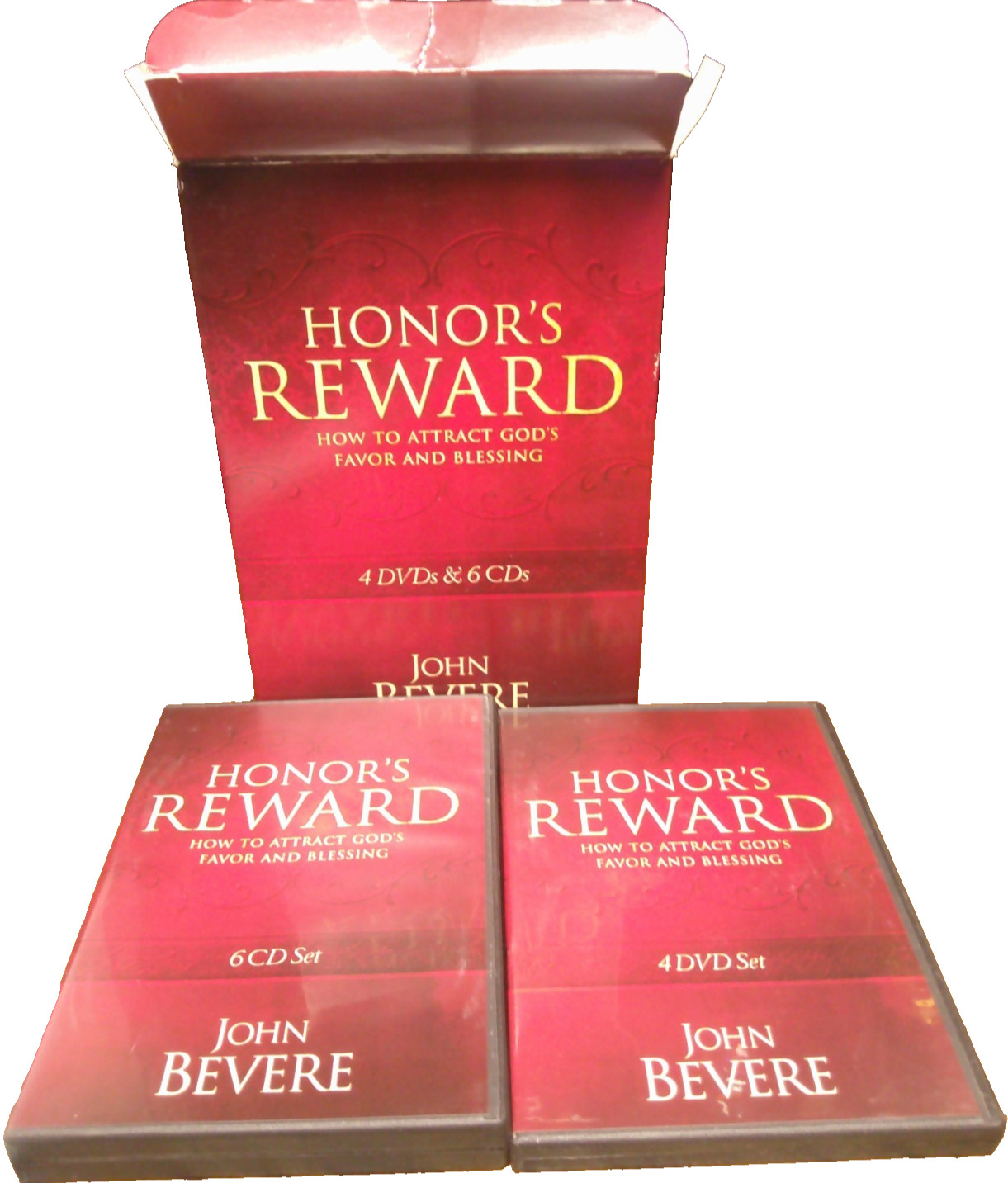 Honor’s Reward John Bevere Boxed Set 4 DVD’s 6 CD Messenger 2009 No PB Book W27