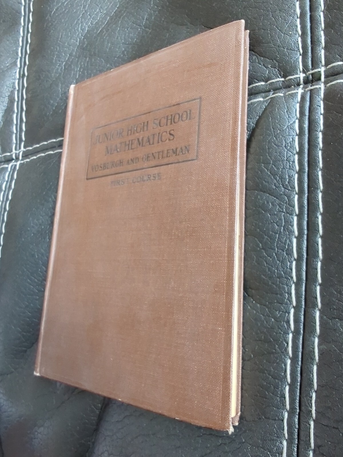Junior High School Mathematics Vosburgh And Gentleman 1st Course 1920 Hardcover