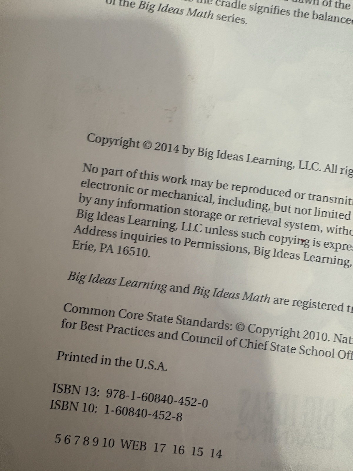 Big Ideas Math Algebra1 Larson Boswell Textbook Record practice Journal Set 2014