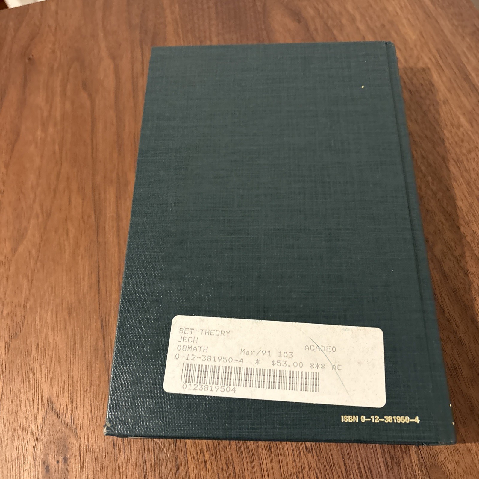 Set Theory by Thomas Jech 1978 HC / Vintage