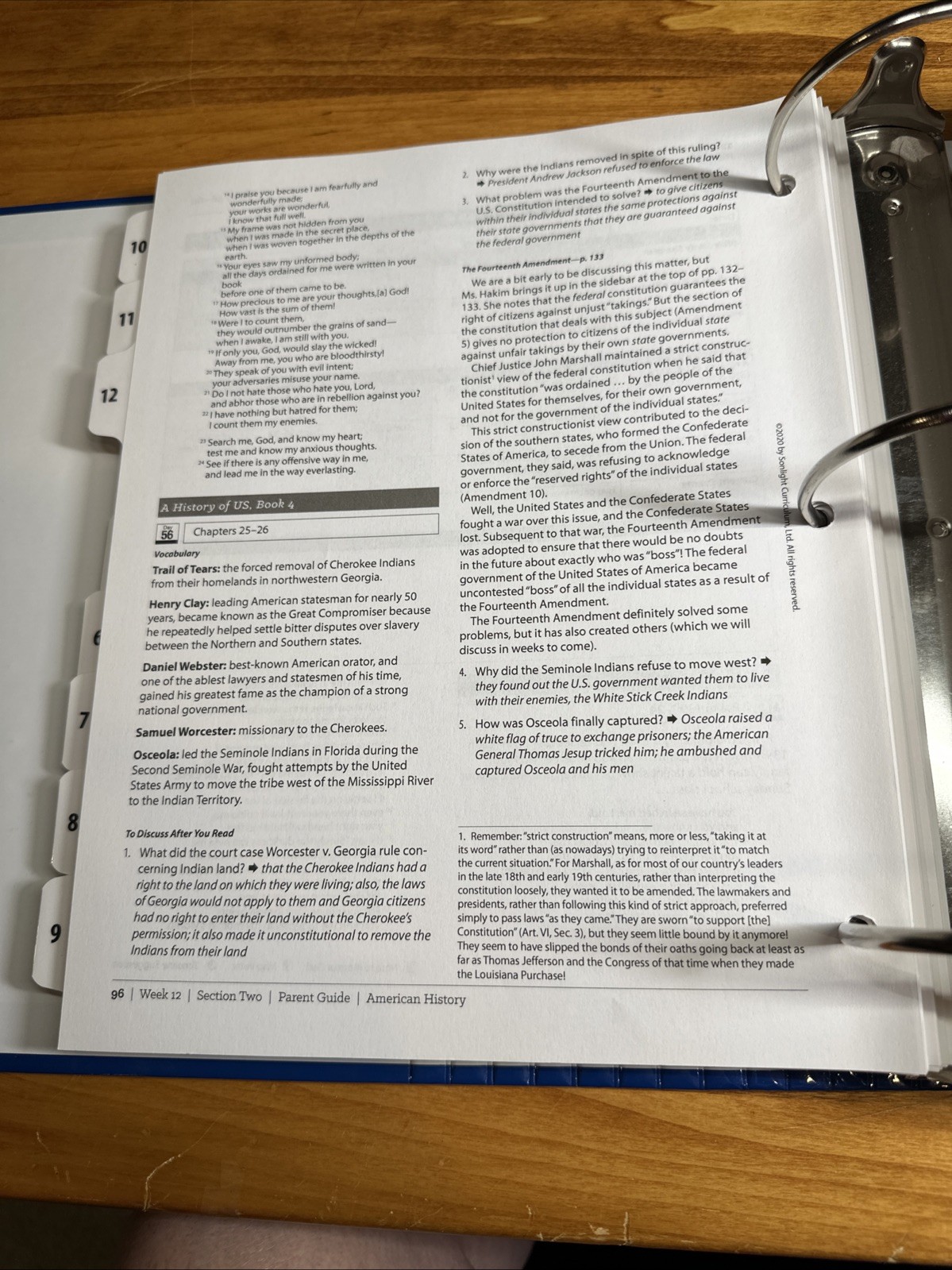 Sonlight Level 120 & 130 American History & Literature Parent Guides @2020 Ed.